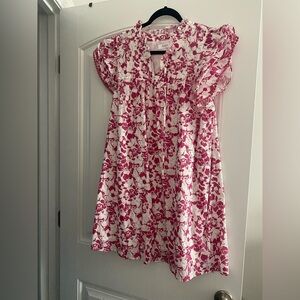 Floral Pink and White Hawaiian dresss avara size xlarge. Worn once
